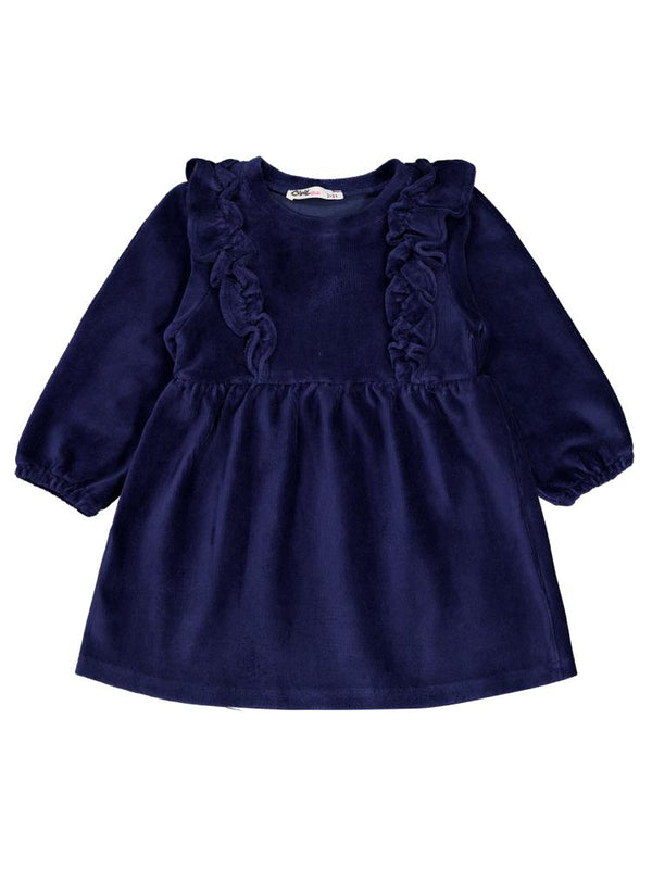 Civil Girls Fırfırlı 2-5 Yaş Elbise - Lacivert