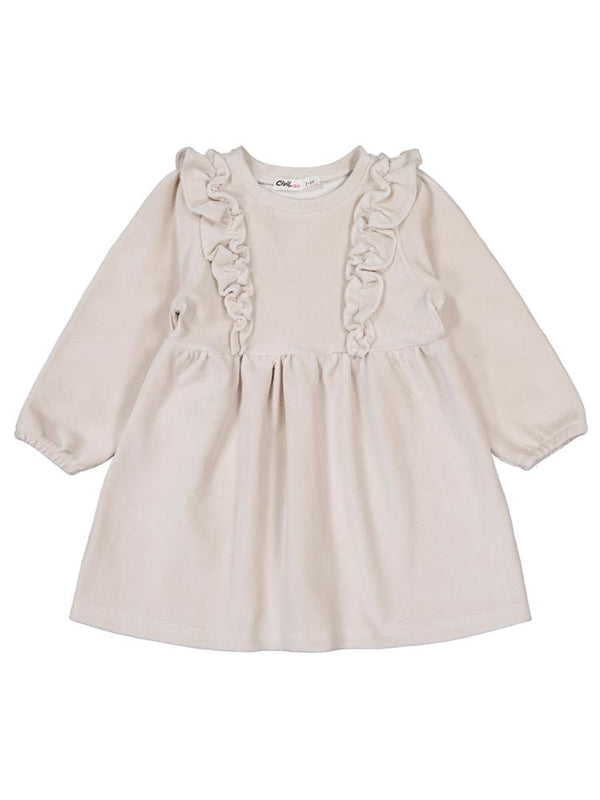 Civil Girls Fırfırlı 2-5 Yaş Elbise - Bej