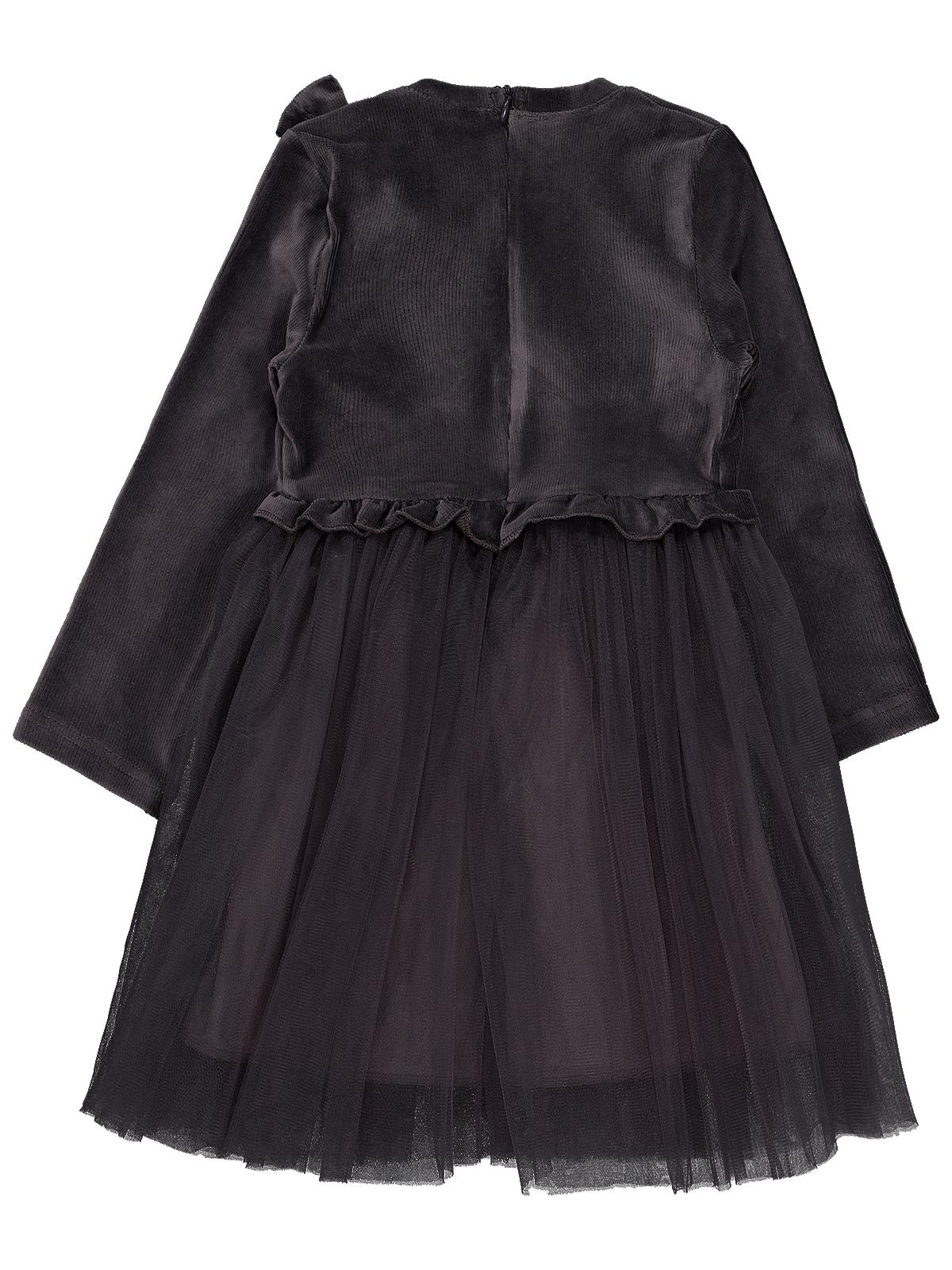 Civil Girls Fiyonklu 6-9 Yaş Elbise - Gri