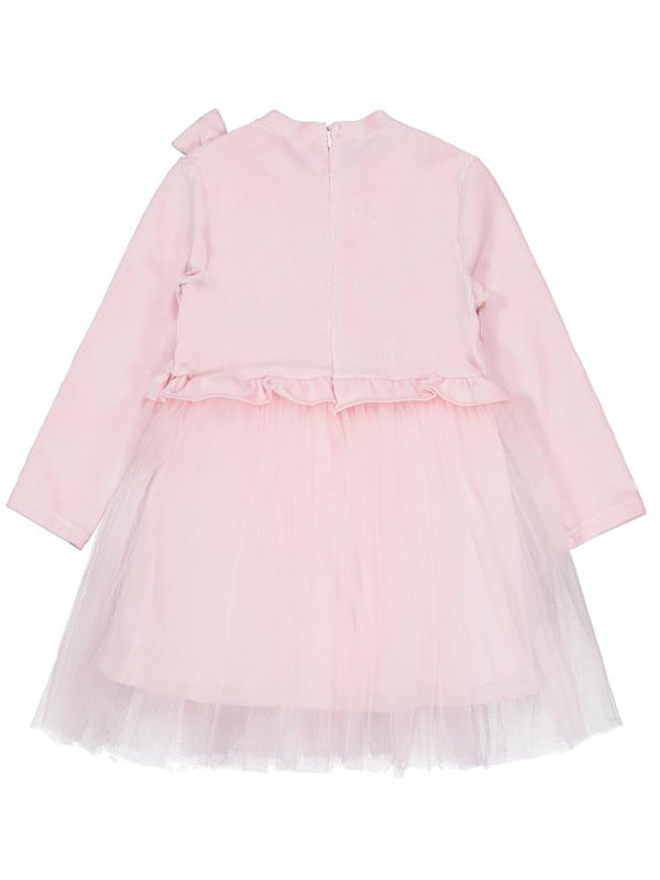 Civil Girls Fiyonklu 6-9 Yaş Elbise - Pudra