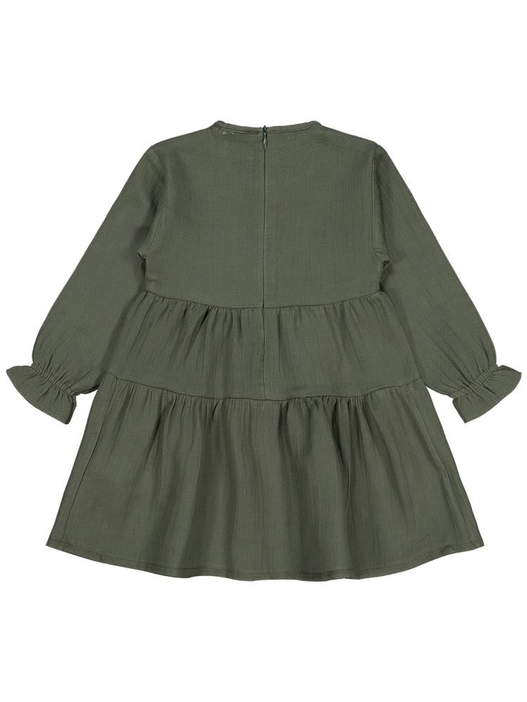 Civil Girls Kat Kat 2-5 Yaş Elbise - Haki