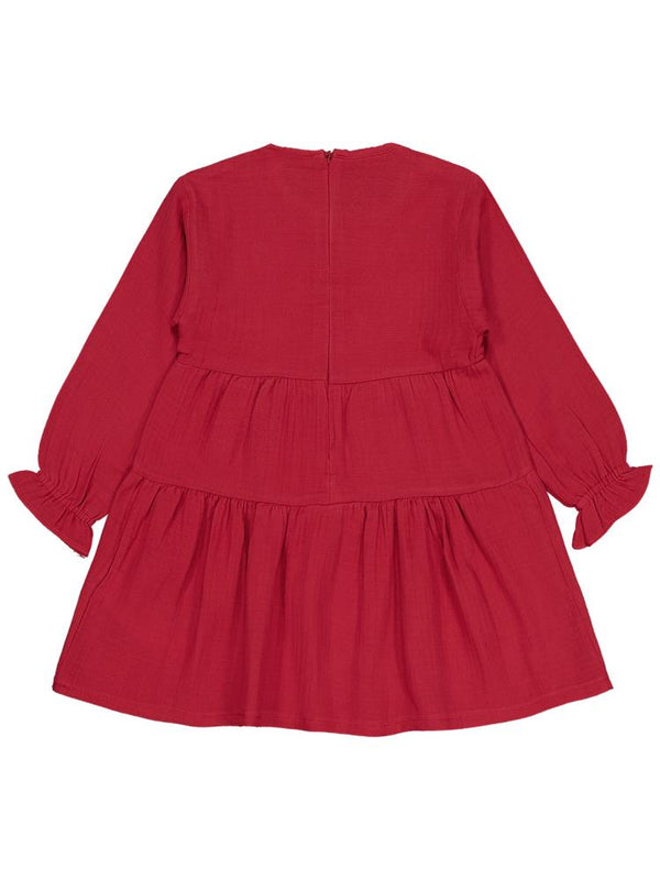 Civil Girls Kat Kat 2-5 Yaş Elbise - Kırmızı