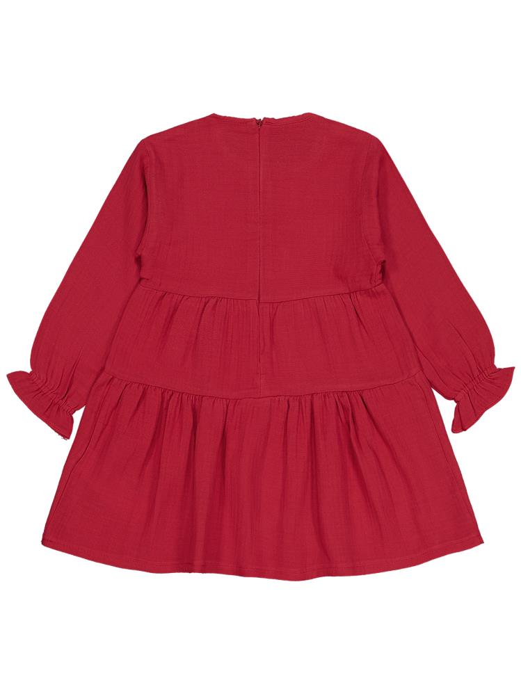 Civil Girls Kat Kat 2-5 Yaş Elbise - Kırmızı