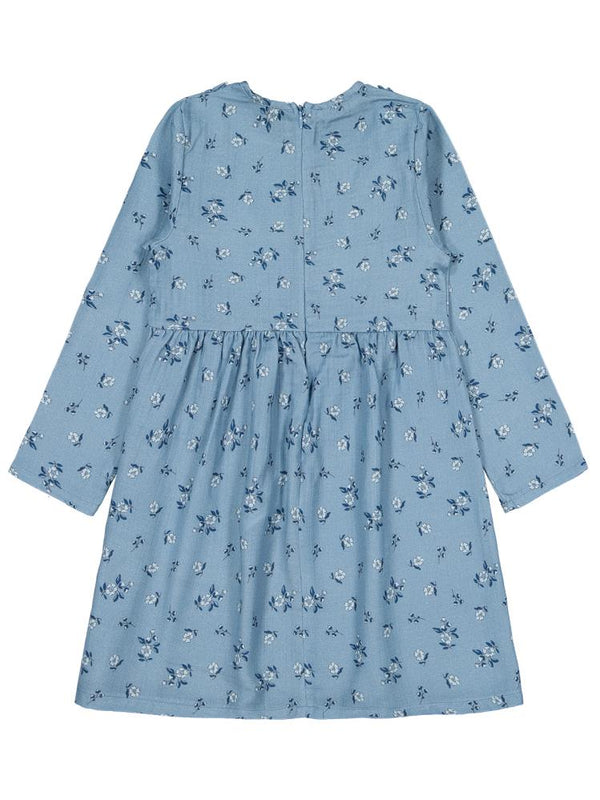 Civil Girls Çiçek Desenli 6-9 Yaş Elbise - Mavi