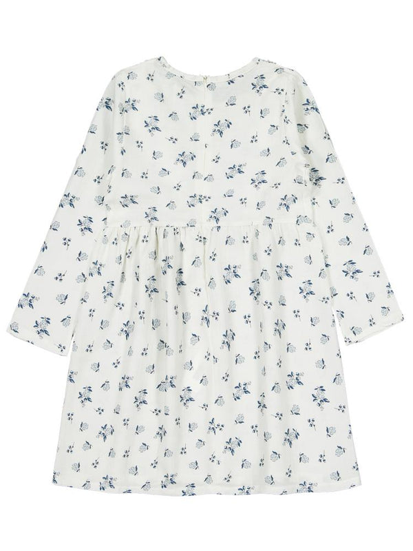 Civil Girls Çiçek Desenli 6-9 Yaş Elbise - Ekru
