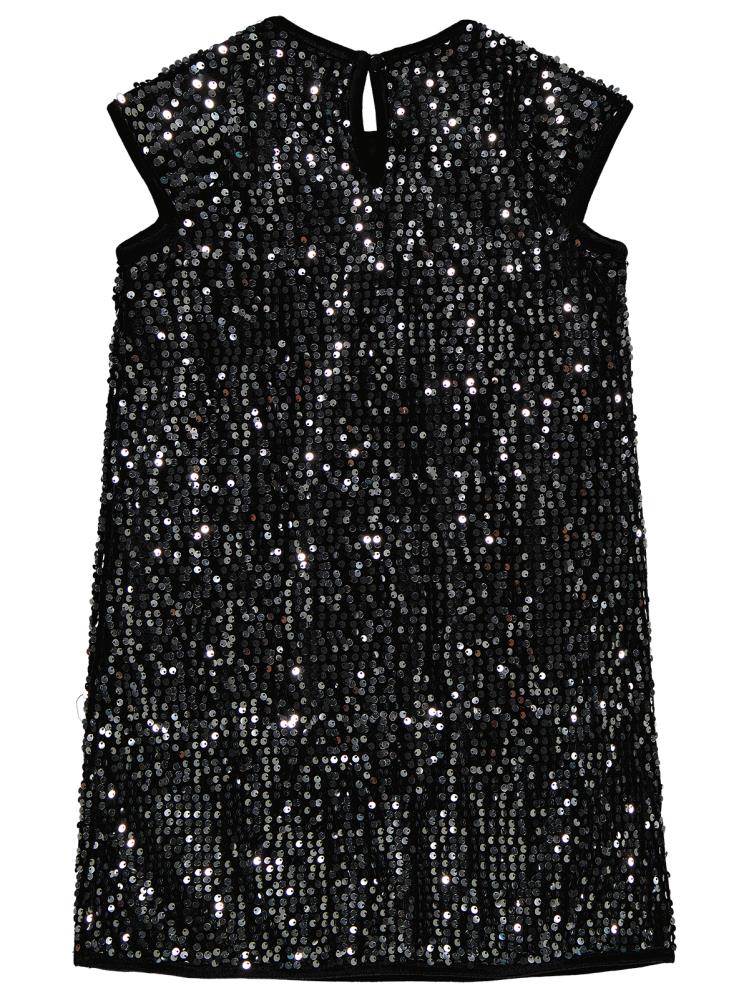 Civil Girls Pullu 6-9 Yaş Elbise - Siyah