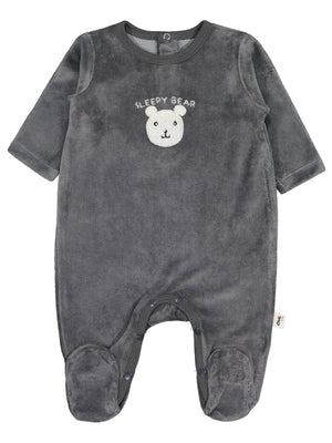 Civil Baby Sleepy Bear Ayıcık Nakışlı 1-9 Ay Tulum - Gri