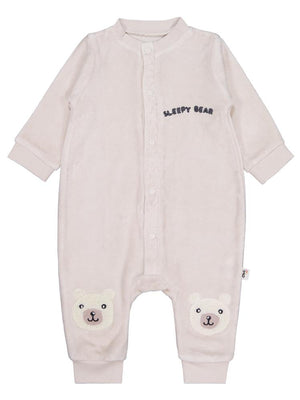 Civil Baby Ayıcık Nakışlı 6-18 Ay Tulum - Bej