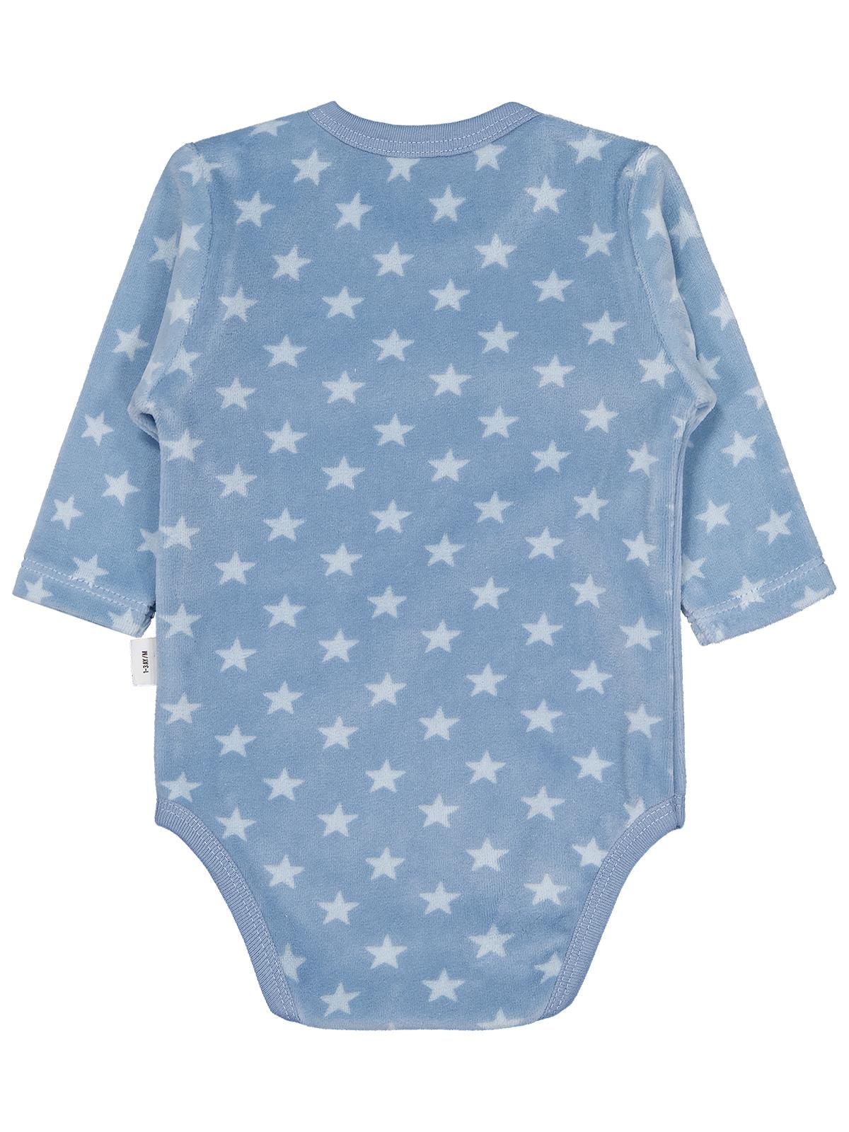 Civil Baby Yıldız Empirme 1-18 Ay Çıtçıtlı Badi - Mavi