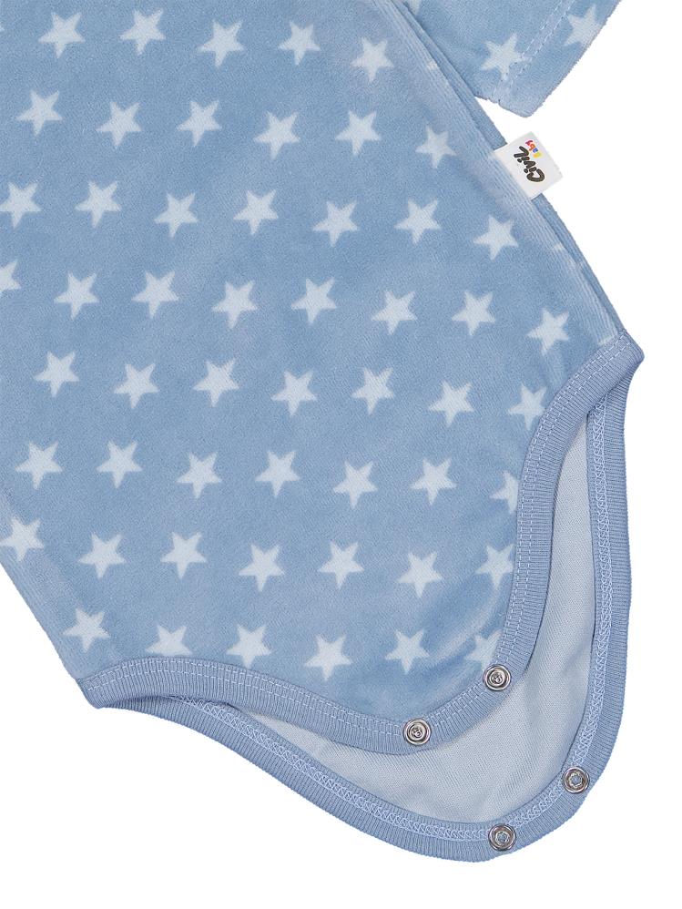 Civil Baby Yıldız Empirme 1-18 Ay Çıtçıtlı Badi - Mavi