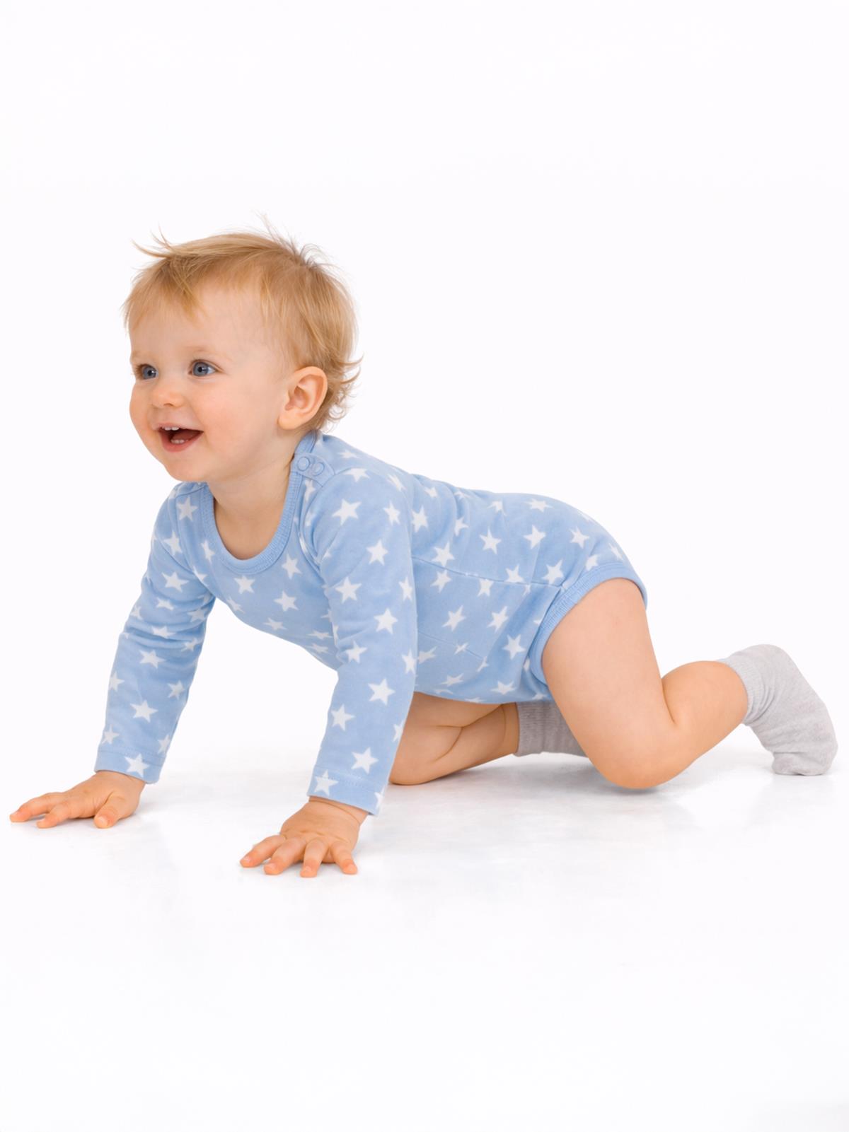 Civil Baby Yıldız Empirme 1-18 Ay Çıtçıtlı Badi - Mavi