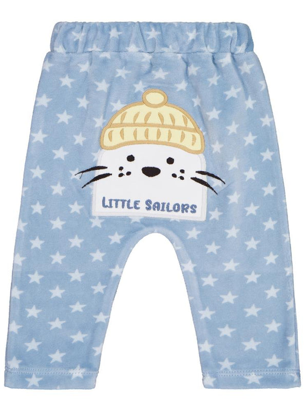 Civil Baby Yıldız Empirme Fok Nakışlı 6-18 Ay Tek Alt Bebe - Mavi