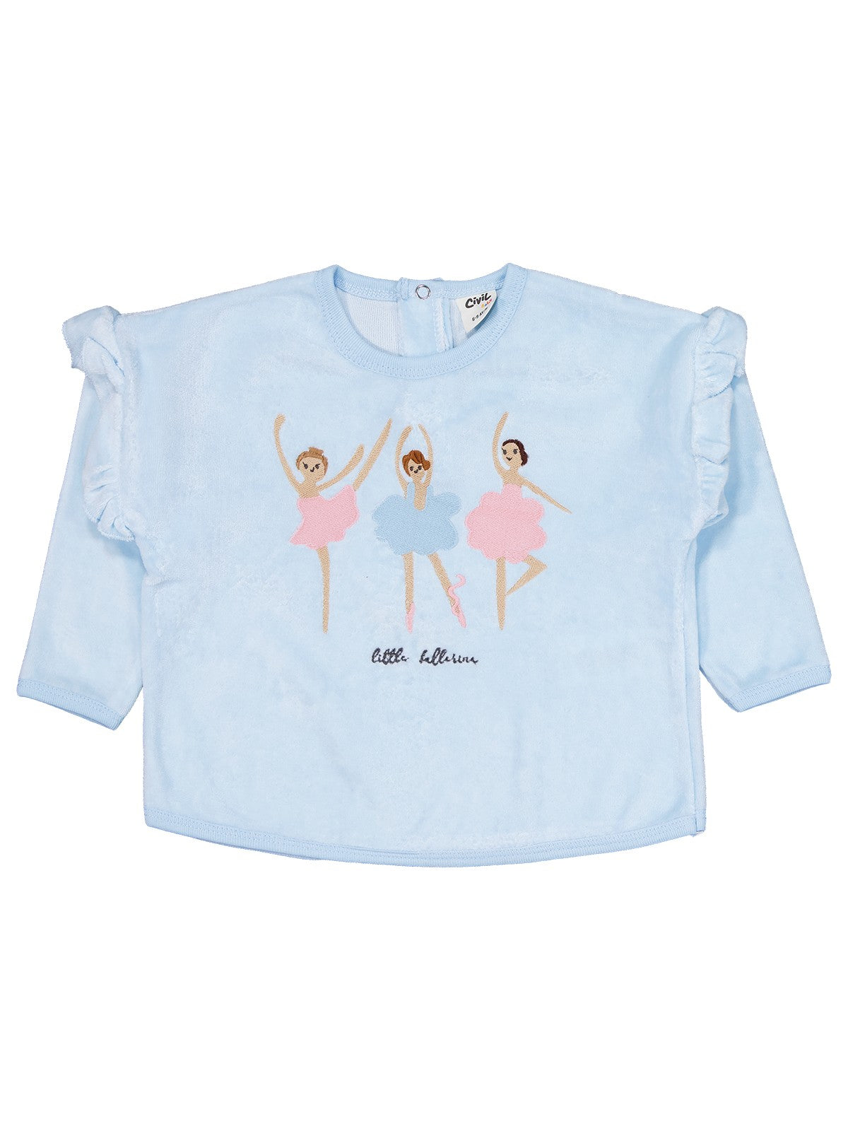 Civil Baby Balerin Nakışlı 6-18 Ay Takım - Mavi