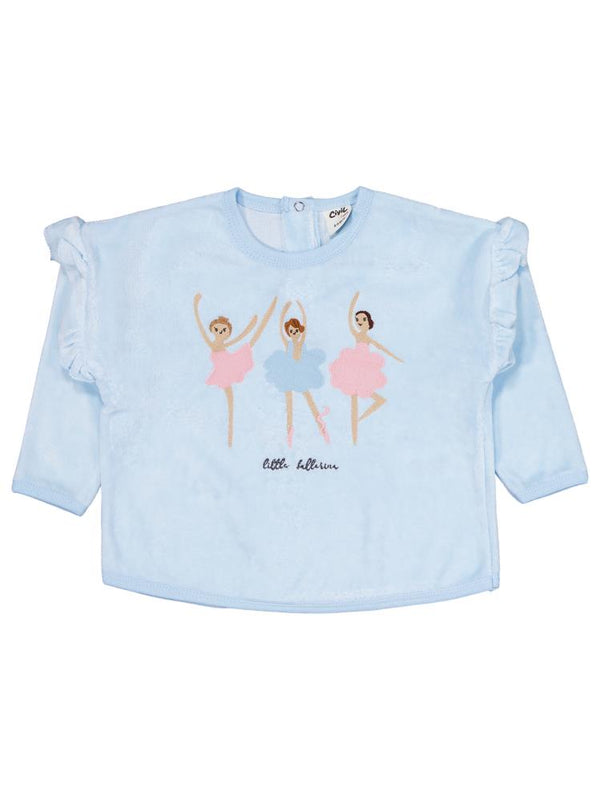 Civil Baby Balerin Nakışlı 6-18 Ay Takım - Mavi