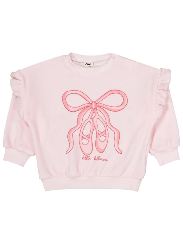 Civil Baby Ayakkabı Nakışlı 6-18 Ay Takım - Pembe