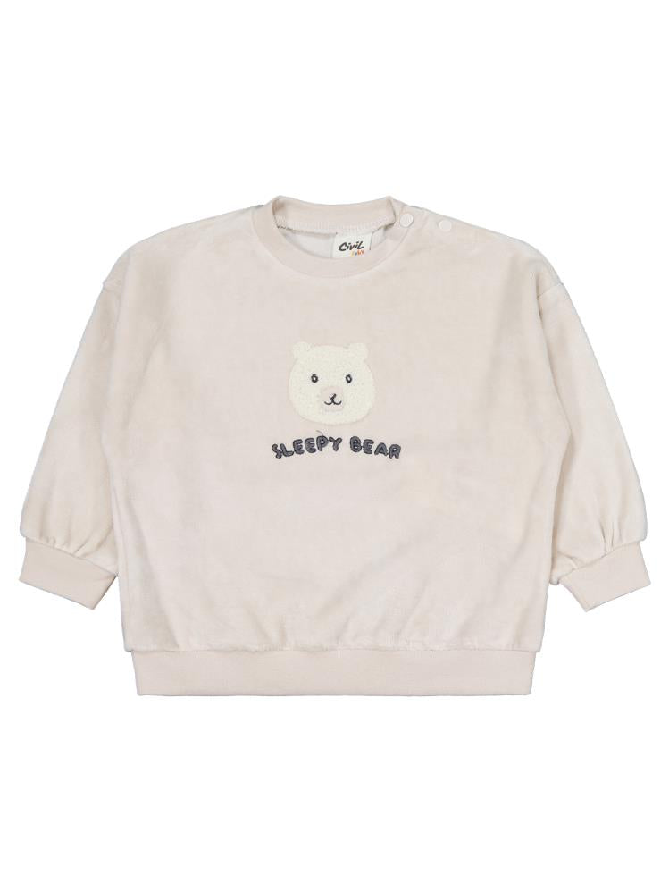 Civil Baby Sleepy Bear Ayıcık Nakışlı 6-18 Ay Takım - Bej