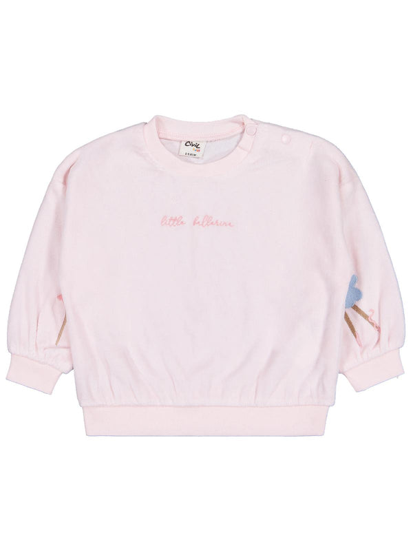 Civil Baby Balerin Nakışlı 6-18 Ay Sweatshirt - Pembe