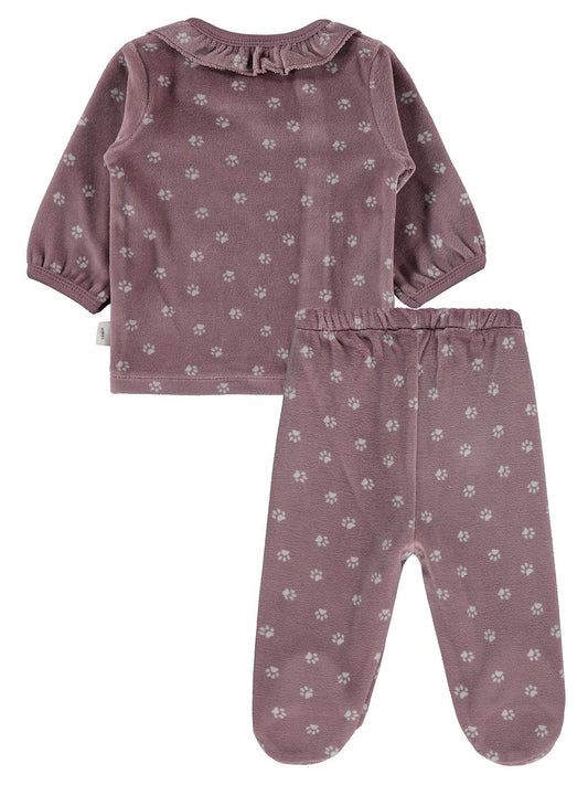 Civil Baby Mini Pati Empirme 1-9 AY Pijama Takımı - Kahve