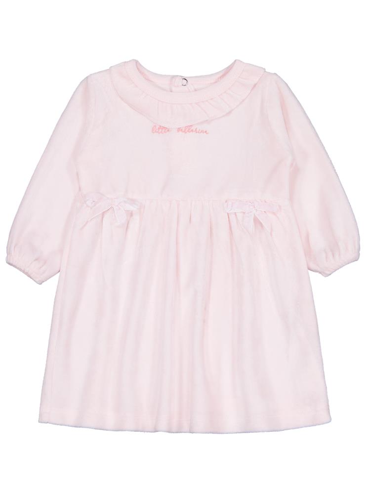 Civil Baby Yaka Fırfırlı Bel Fiyonklu 6-18 Ay Elbise - Pembe