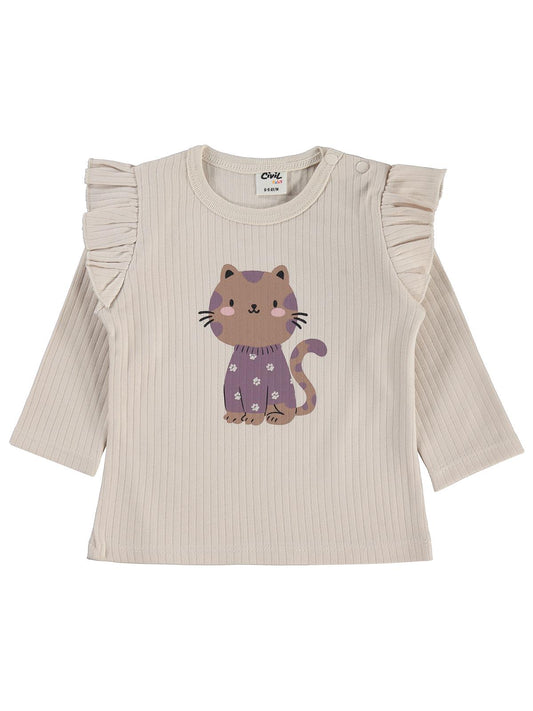 Civil Baby Pati Nakışlı Badili 6-18 Ay Slopet - Kahve