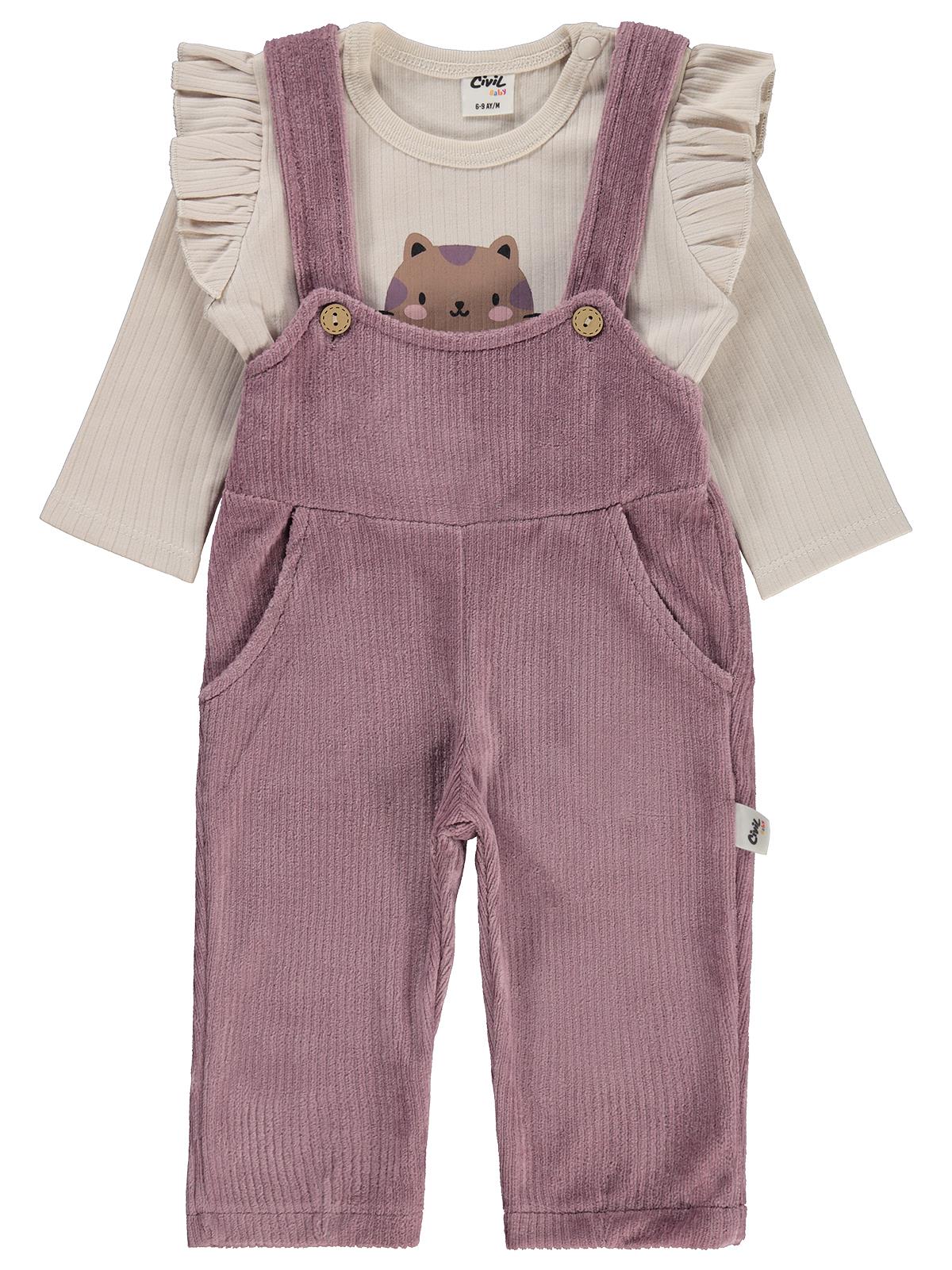 Civil Baby Pati Nakışlı Badili 6-18 Ay Slopet - Kahve