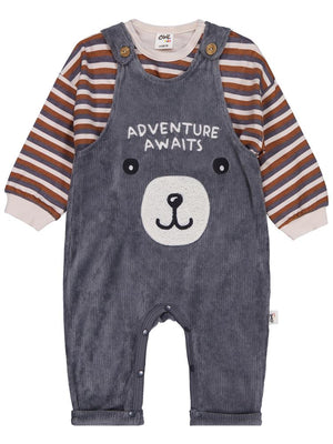 Civil Baby Adventure Awaıts Nakışlı Badili 6-18 Ay Slopet - Gri