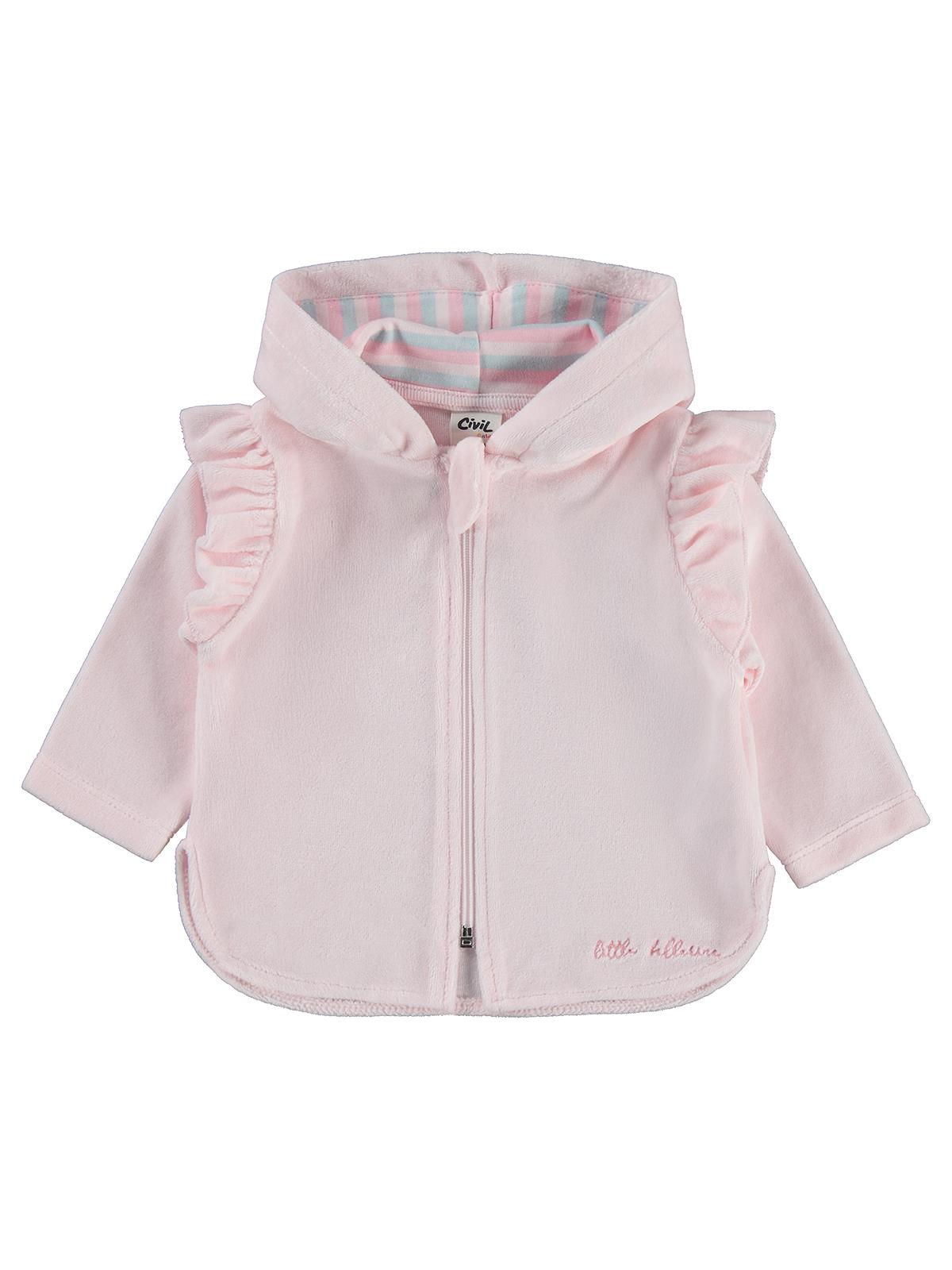Civil Baby Kol Fırfırlı 6-18 Ay Hırka - Pembe