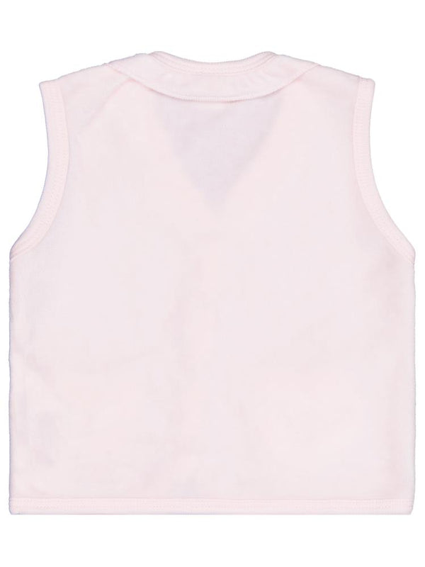 Civil Baby Cep Fiyonklu Yaka Fırfırlı 6-18 Ay Yelek - Pembe