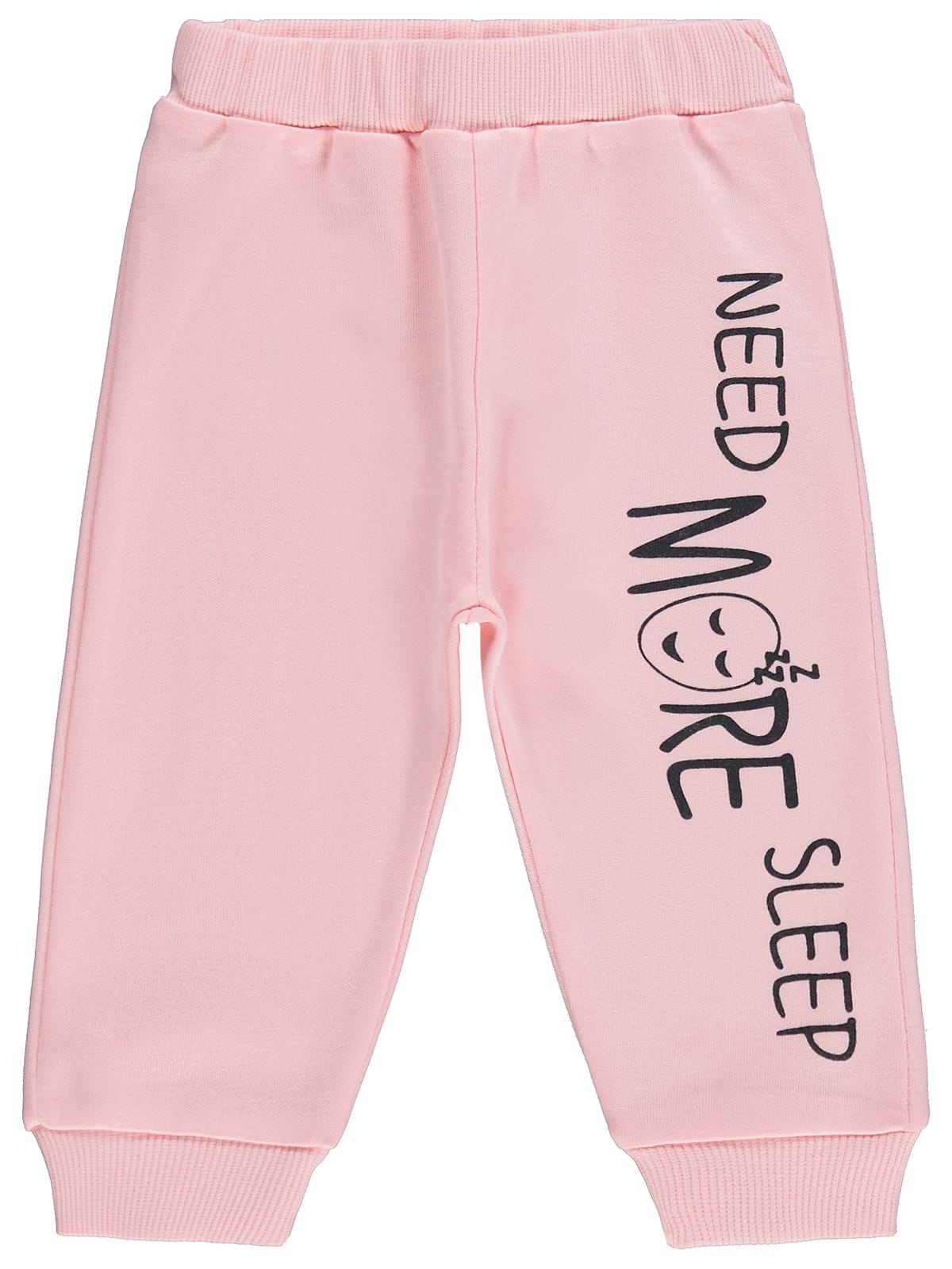 Civil Baby Need More Sleep Baskılı 6-18 Ay Tek Alt Bebe - Pudra