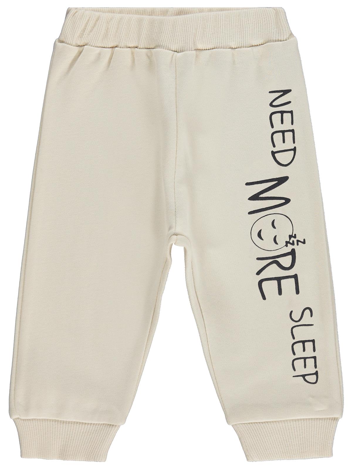 Civil Baby Need More Sleep Baskılı 6-18 Ay Tek Alt Bebe - Fil Dişi