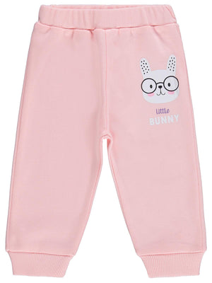 Civil Baby Little Bunny Baskılı 6-18 Ay Tek Alt Bebess - Pudra