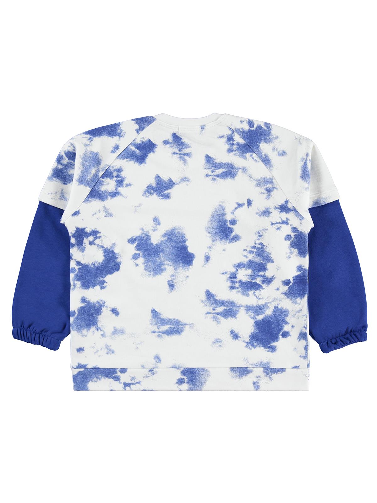 Civil Erkek Çocuk Whıte Fox Baskılı Sweatshirt | 3 İp Uzun Kol | Okul Kreş ve Günlük Kullanım - Mavi