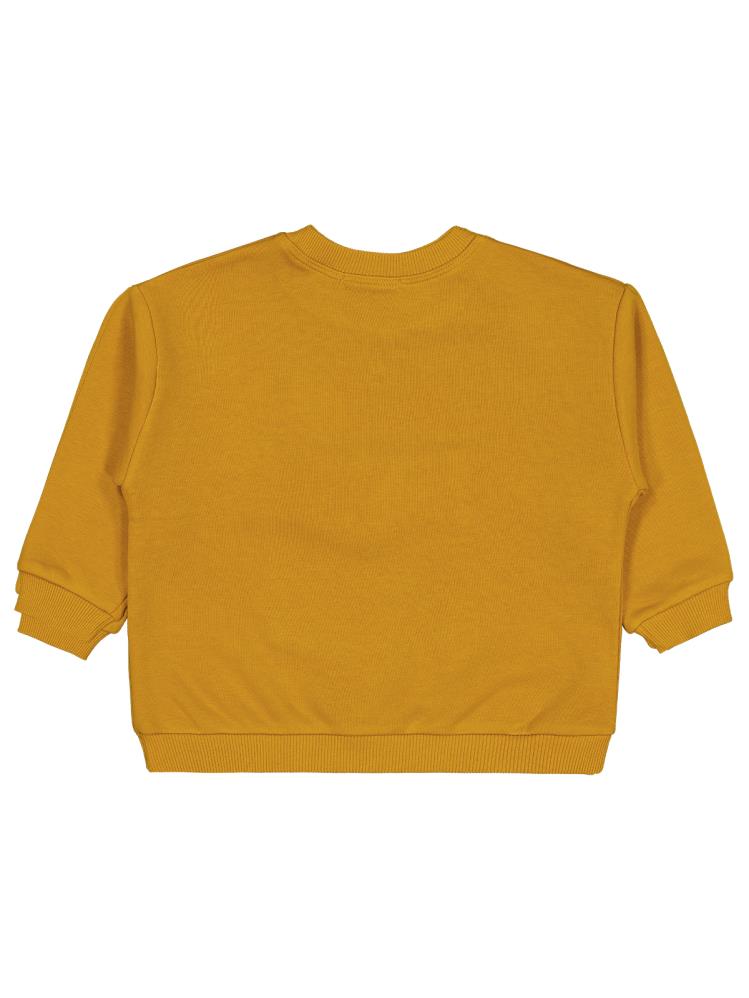 Civil Boys Cep Köpek Nakışlı  2-5 Yaş Sweatshirt - Hardal