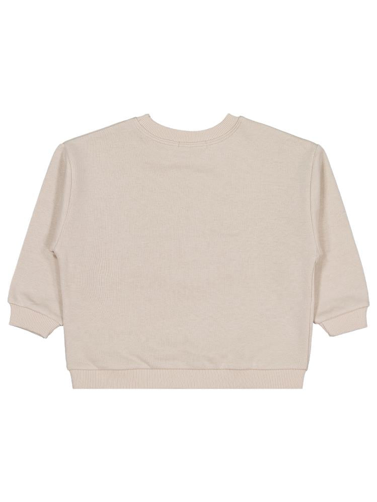 Civil Boys Cep Köpek Nakışlı  2-5 Yaş Sweatshirt - Bej