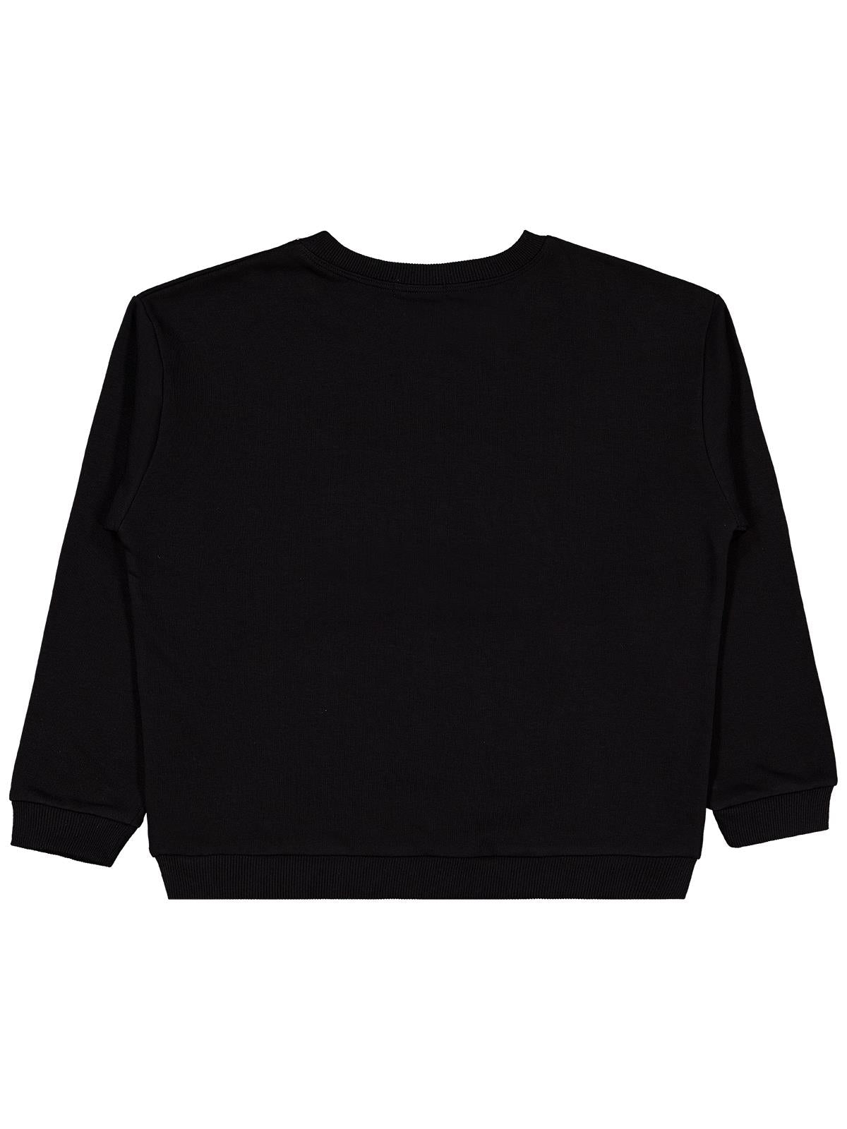 Civil Boys Ayı  Nakışlı 10-13 Yaş Sweatshirt - Siyah