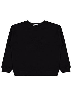 Civil Boys Ayı  Nakışlı 10-13 Yaş Sweatshirt - Siyah