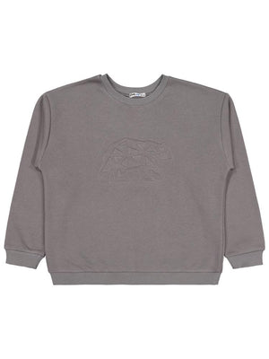 Civil Boys Ayı  Nakışlı 10-13 Yaş Sweatshirt - Gri