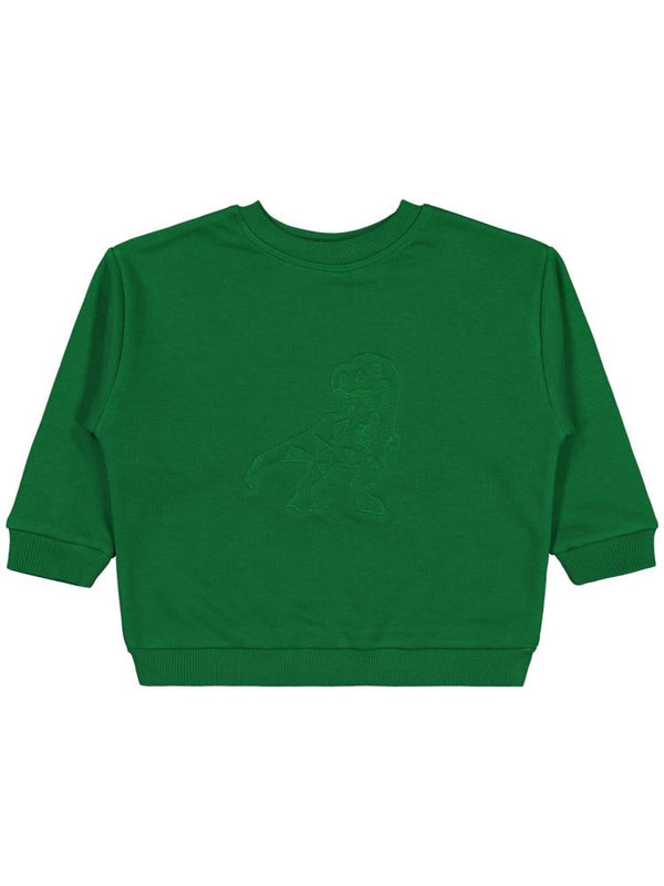 Civil Boys Dinozor Nakışlı 2-5 Yaş Sweatshirt - Yeşil
