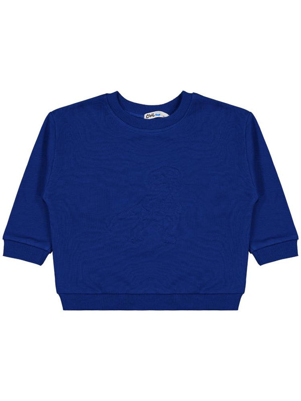 Civil Boys Dinozor Nakışlı 2-5 Yaş Sweatshirt - Mavi