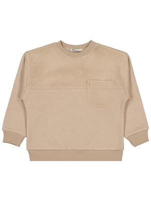 Civil Boys Peluş Garnili 2-5 Yaş Sweatshirt - Kahverengi