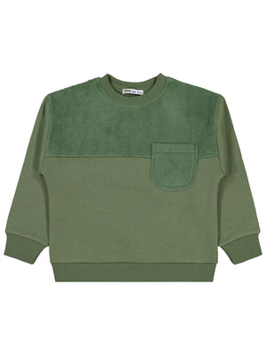 Civil Boys Peluş Garnili 2-5 Yaş Sweatshirt - Haki