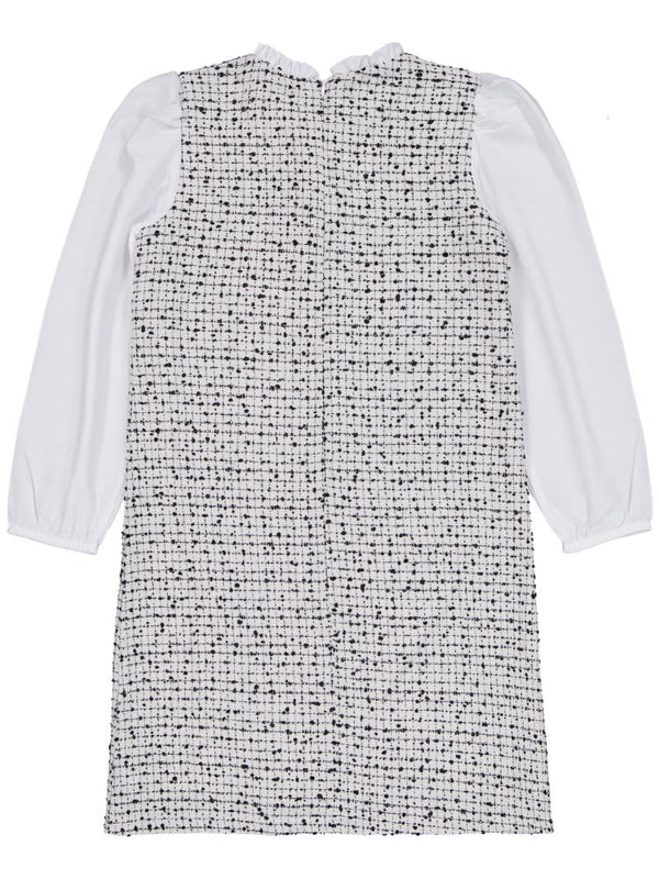 Civil Girls Düğmeli 10-13 Yaş Elbise - Ekru