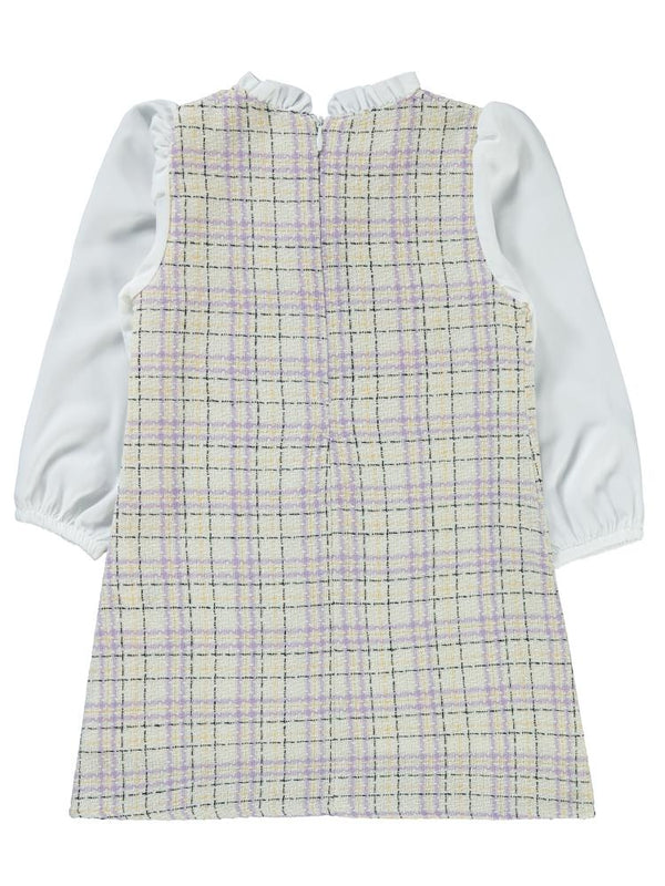 Civil Girls Düğmeli 2-5 Yaş Elbise - Lila