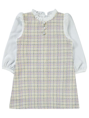 Civil Girls Düğmeli 2-5 Yaş Elbise - Lila