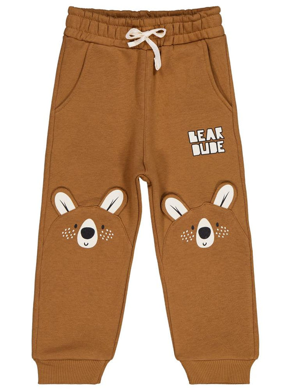 Civil Boys Bear Bube Ayıcık Nakışlı 2-5 Yaş Eşofman Altı - Kahverengi