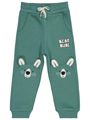 Civil Boys Bear Bube Ayıcık Nakışlı 2-5 Yaş Eşofman Altı - Yeşil