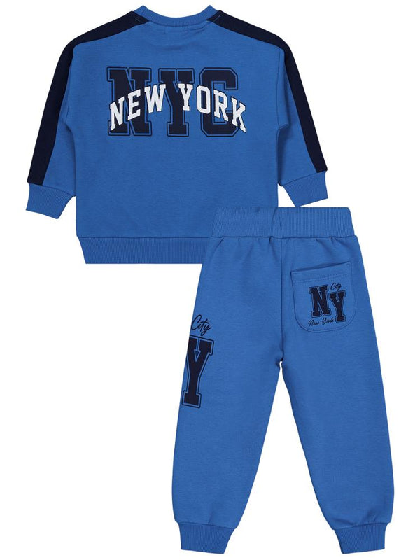 Civil Boys Ny Baskılı 2-5 Yaş Eşofman Takımı - Mavi