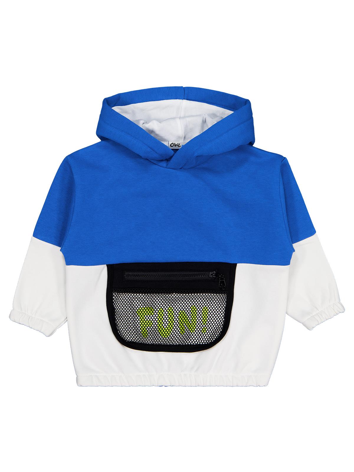 Civil Boys Fun Baskılı 2-5 Yaş Sweatshirt - Mavi