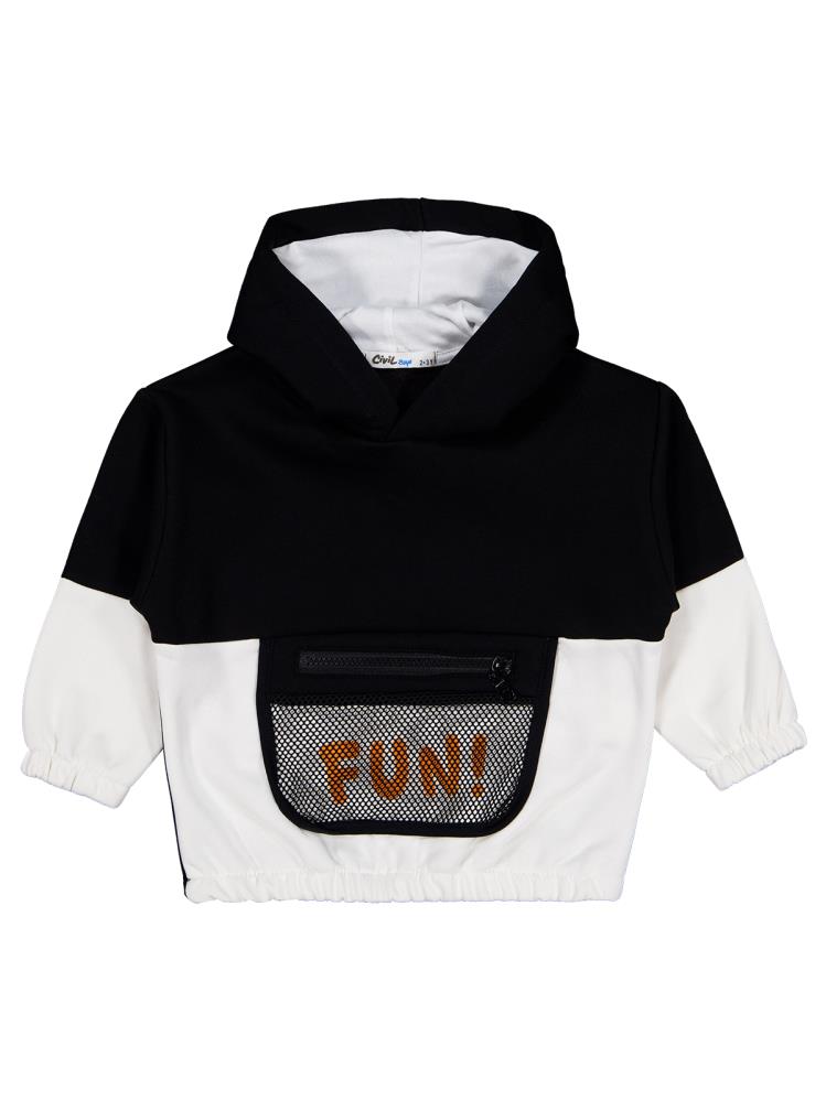 Civil Boys Fun Baskılı 2-5 Yaş Sweatshirt - Siyah