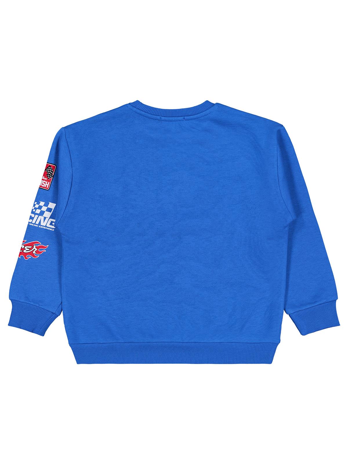 Civil Erkek Çocuk Super 92 Baskılı Sweatshirt | 3 İp Uzun Kol | Okul Kreş ve Günlük Kullanım - Mavi